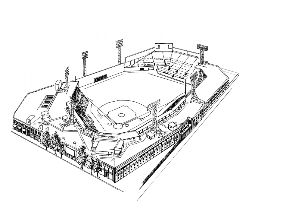 Get this baseball field coloring pages to print