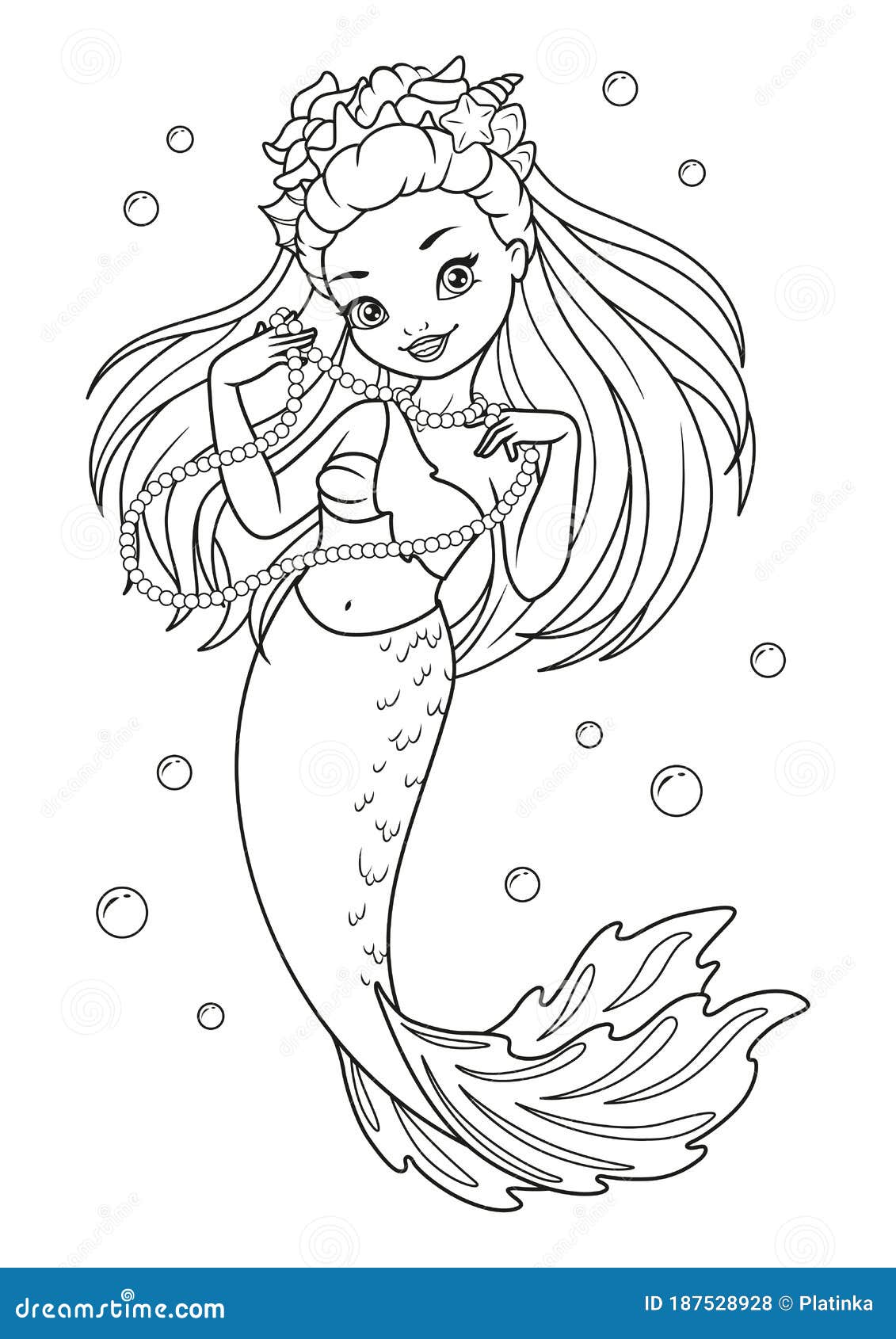 Coloring page mermaid stock illustrations â coloring page mermaid stock illustrations vectors clipart