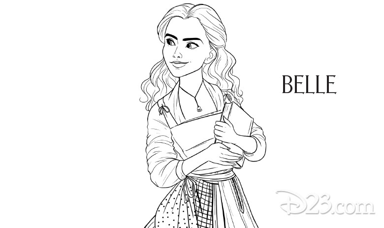 Say âbonjourâ to these beauty and the beast coloring pages