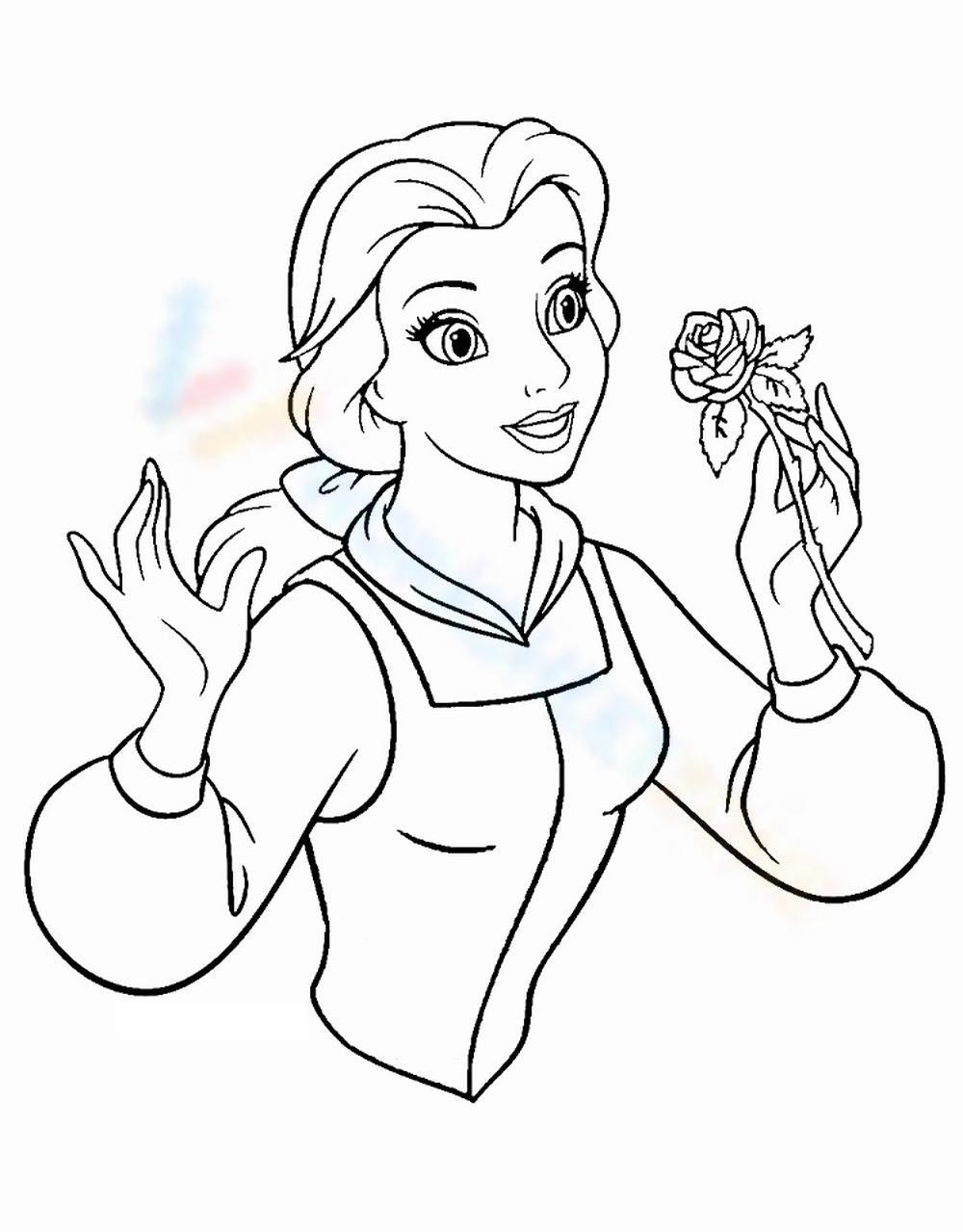 Free printable beauty and the beast coloring pages for kids