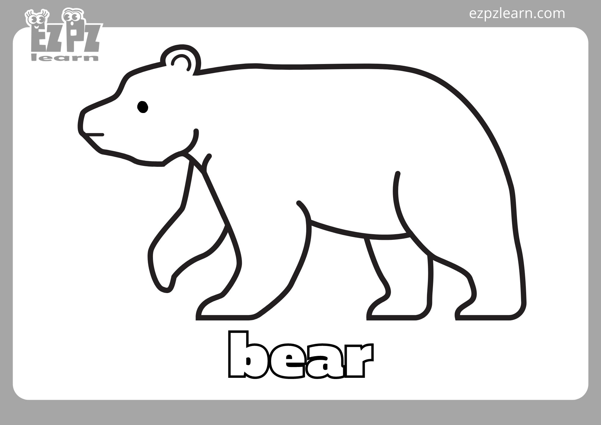Bear coloring page
