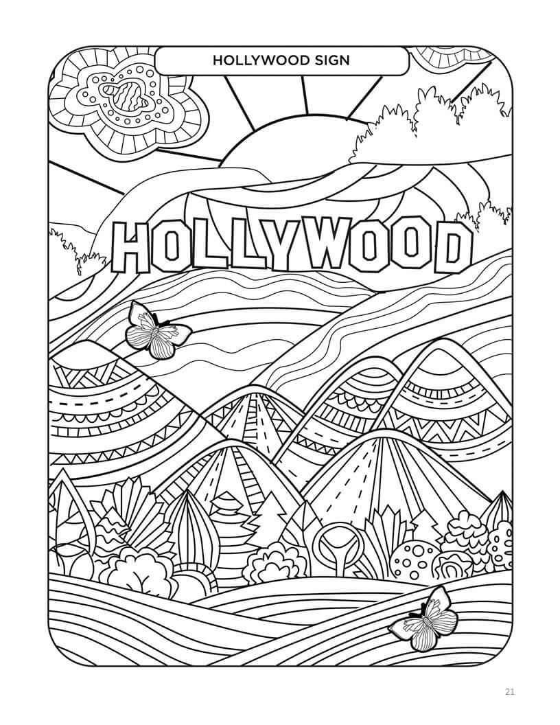 California bucket list coloring book