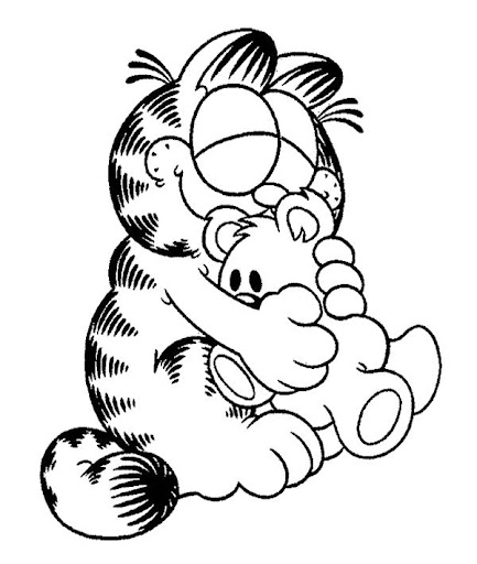 Coloring pages garfield cartoon characters coloring pages