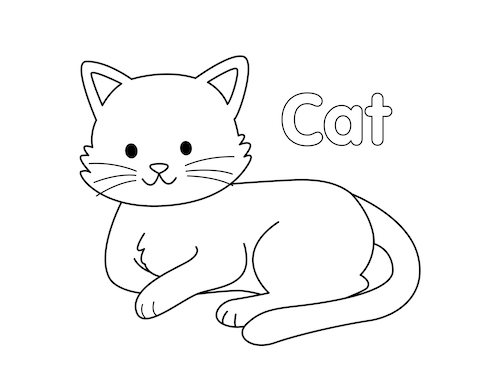 Cat coloring page