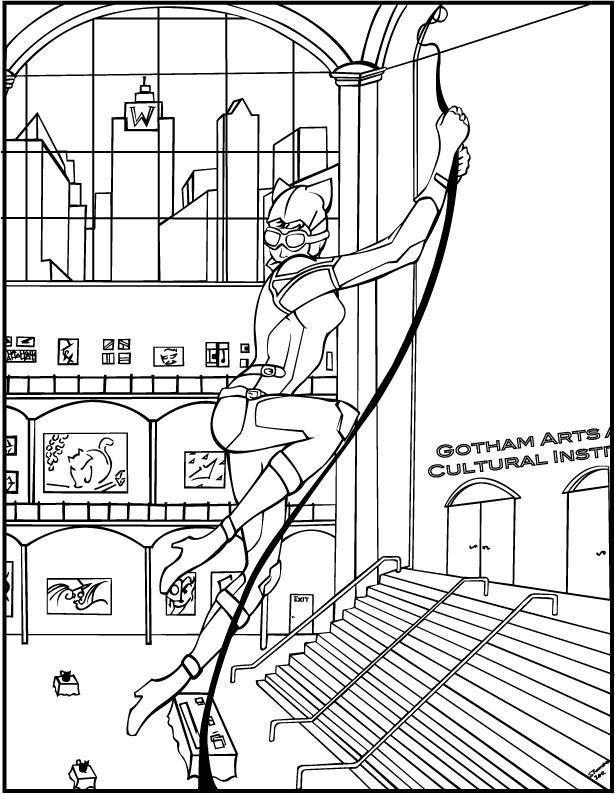 Catwoman coloring book page by majorwhoabutwhy on