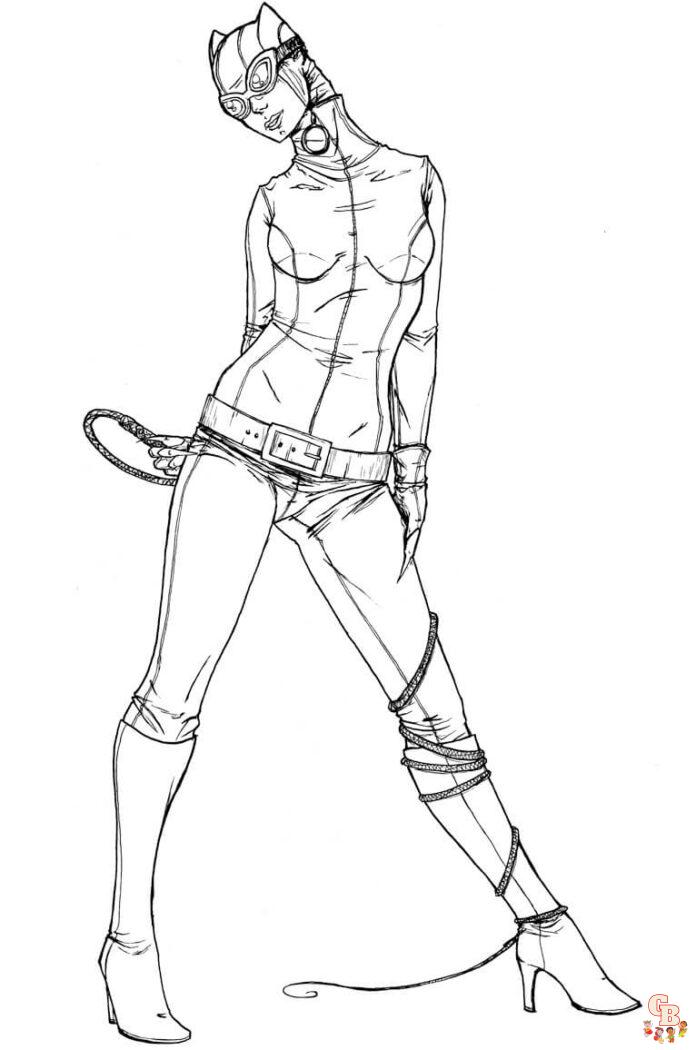 Unleash your creativity with catwoman coloring pages