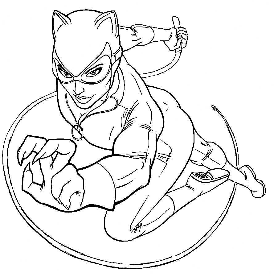 Catwoman coloring pages printable for free download
