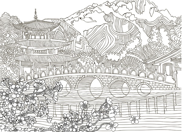 Thousand china coloring pages royalty