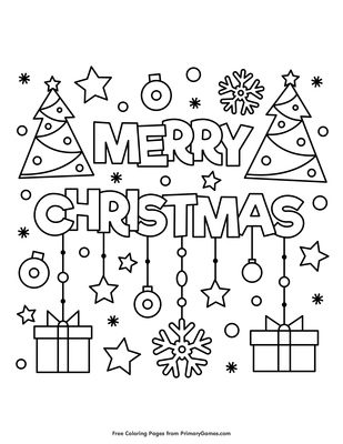 Merry christmas coloring page â free printable pdf from