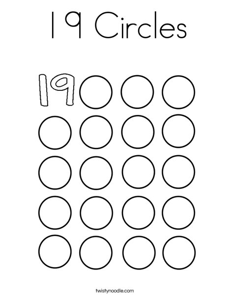 Circles coloring page