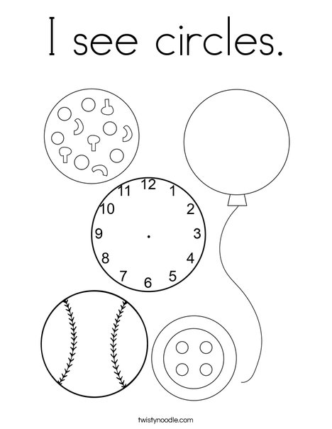 I see circles coloring page