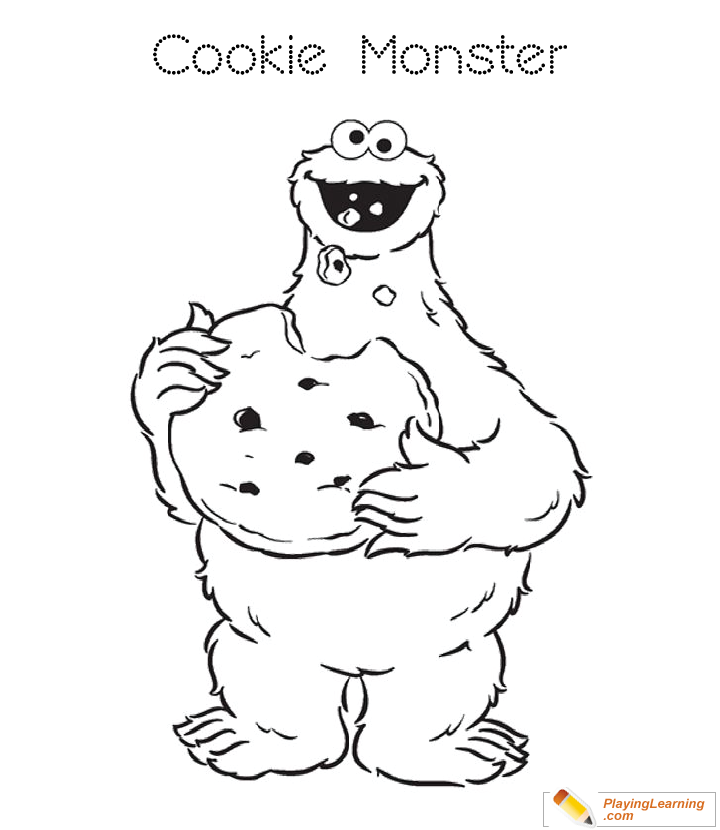 Cookie monster coloring page free cookie monster coloring page
