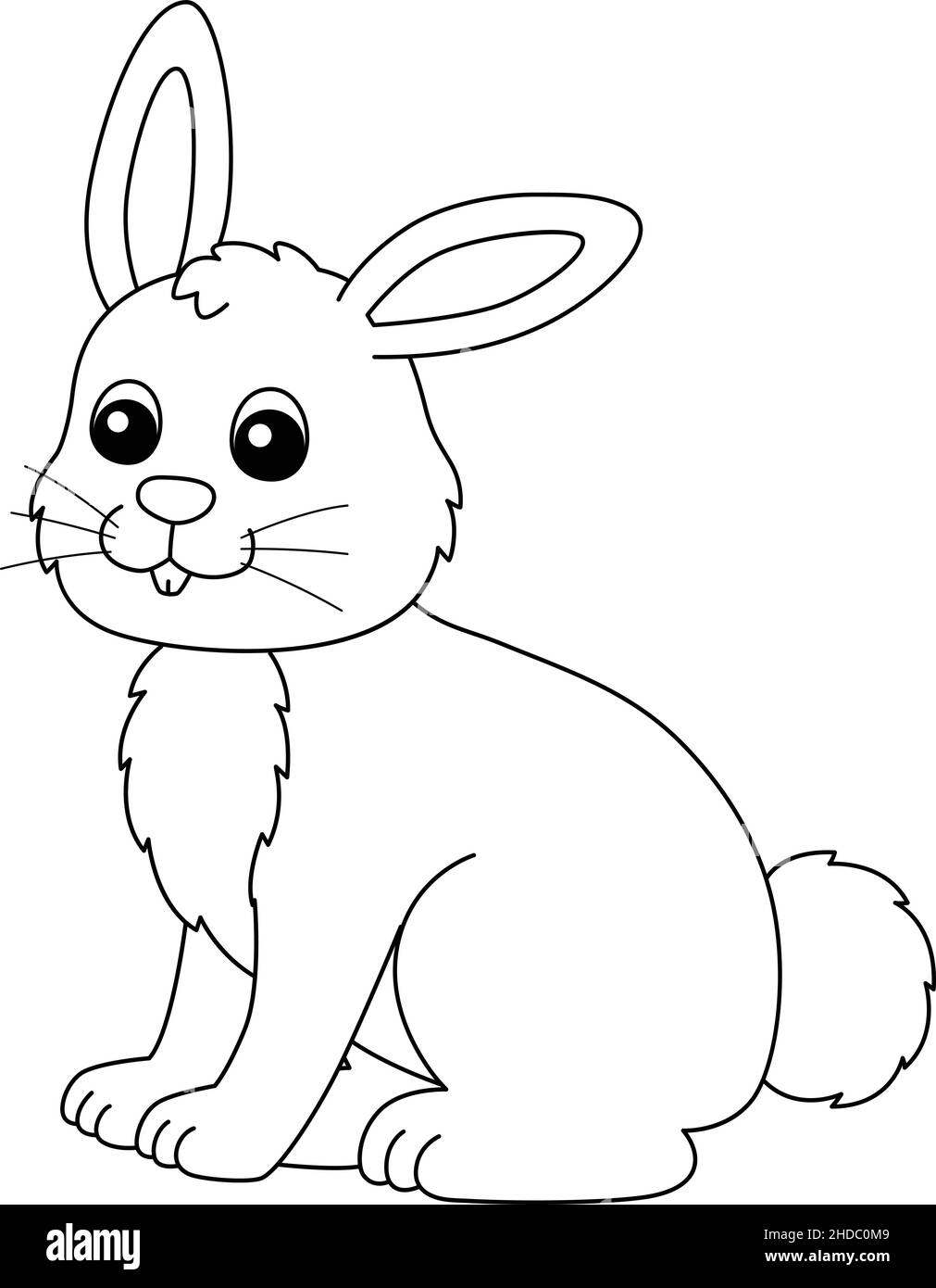 Rabbit coloring page isolated for kids stock vector image art