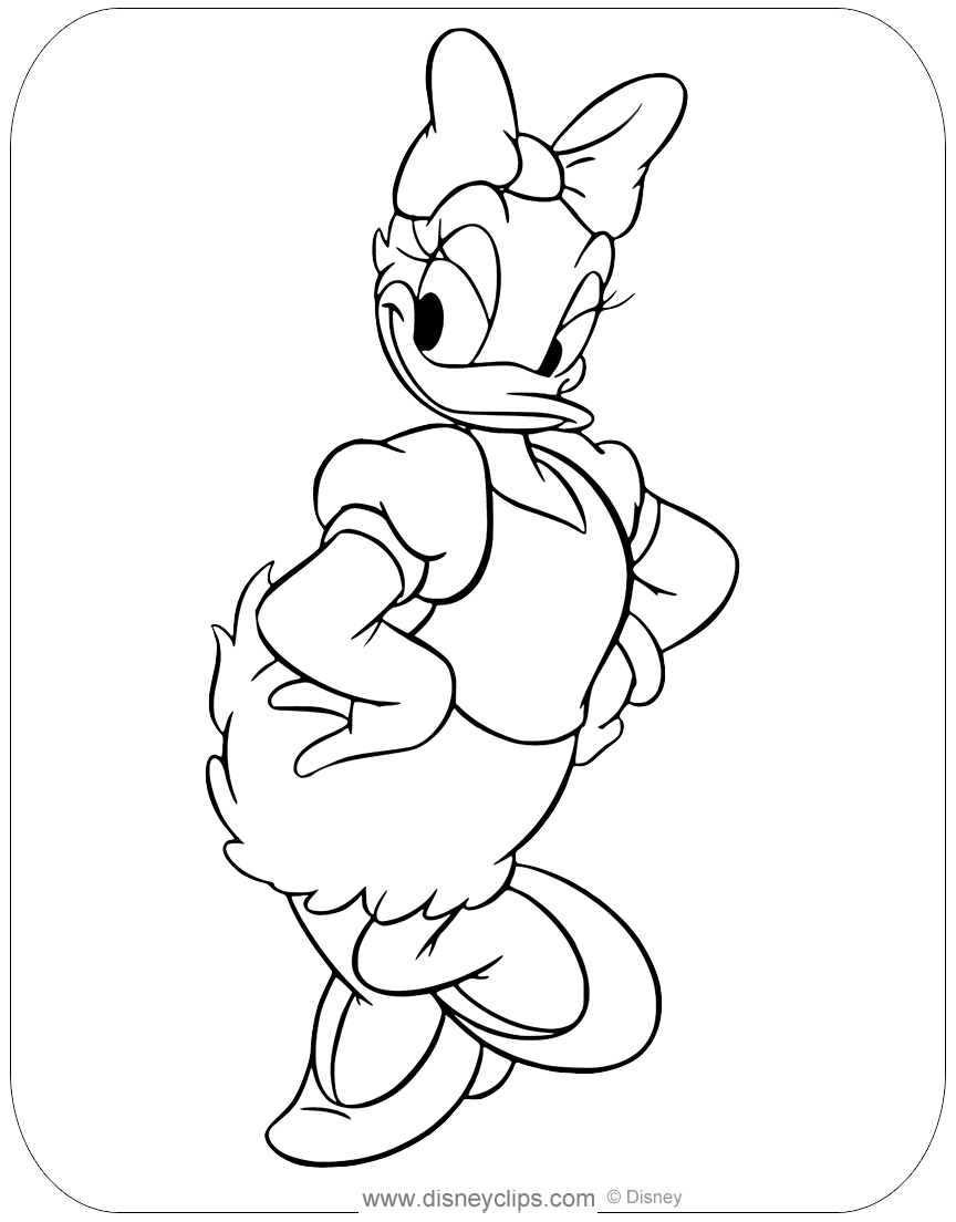 Daisy duck coloring pages