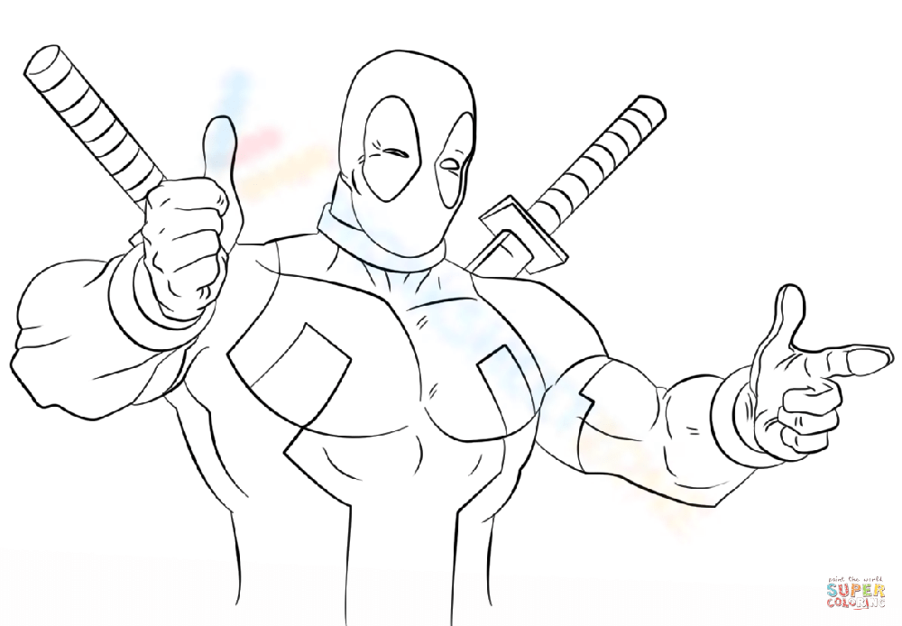 Early childhood deadpool coloring pages worksheets