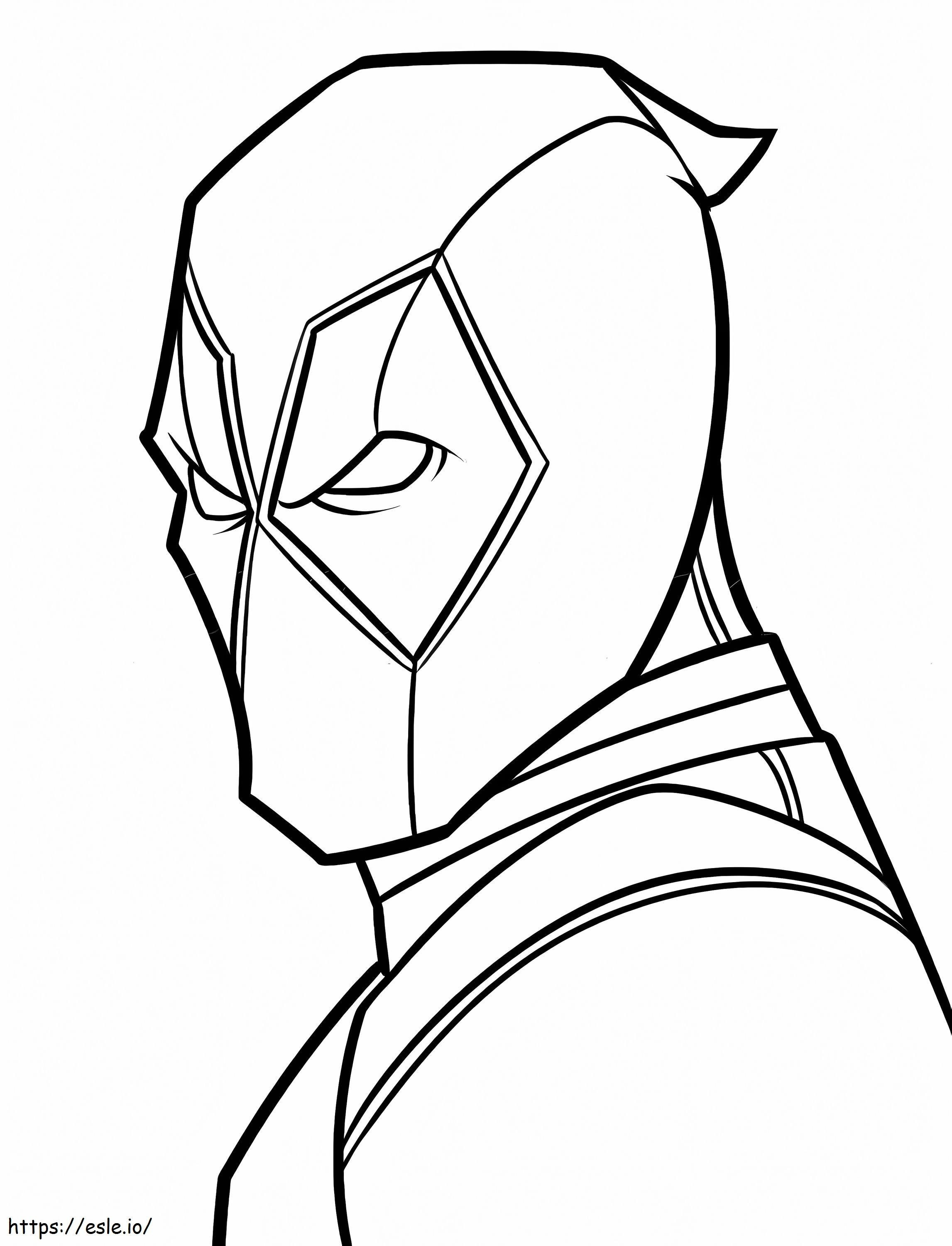 Kara the deadpool coloring page