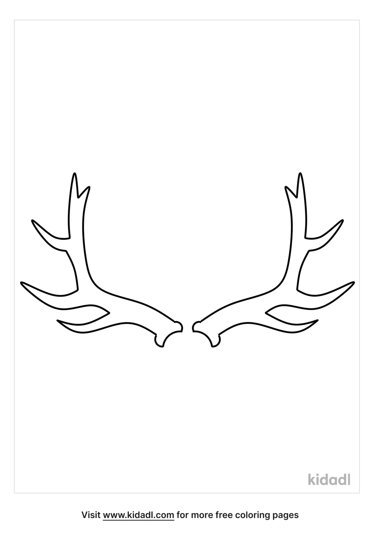 Free reindeer antlers coloring page coloring page printables