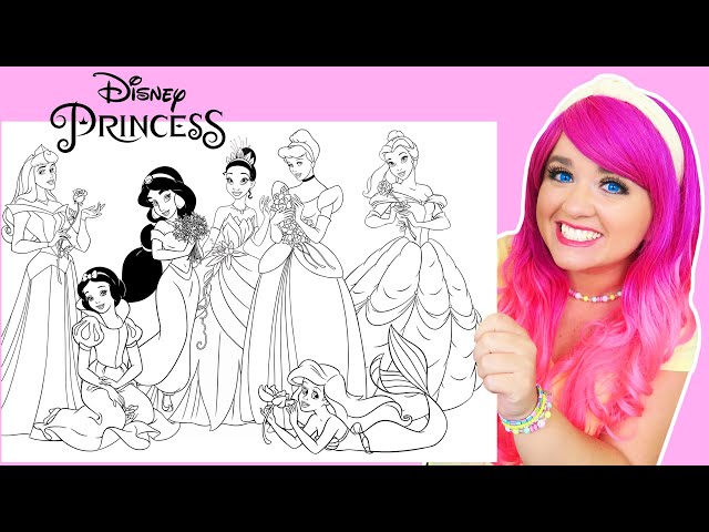 Coloring every disney princess disney princess coloring pages all characters