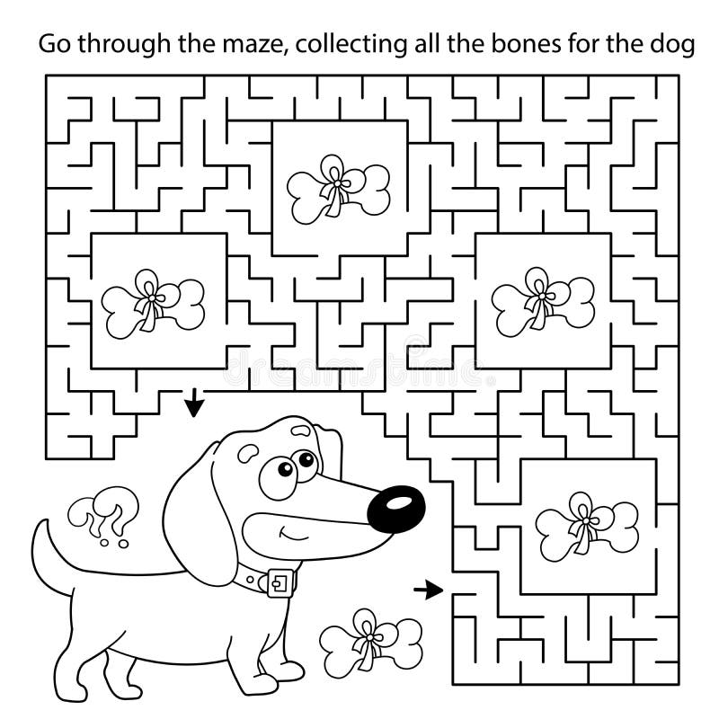 Dog bone coloring page stock illustrations â dog bone coloring page stock illustrations vectors clipart