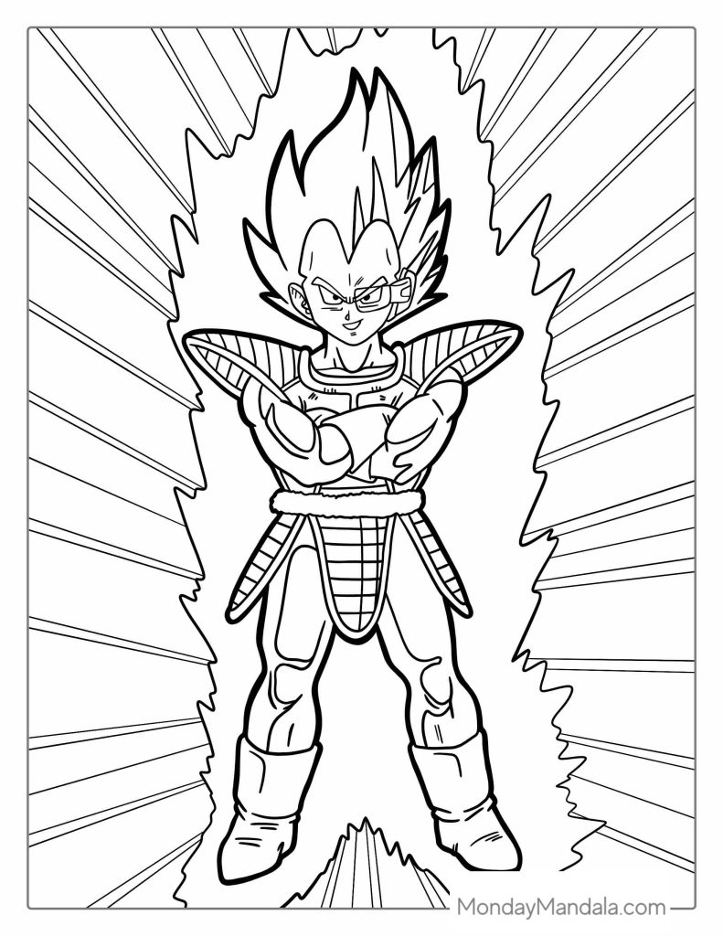 Dragon ball z coloring pages free pdf printables