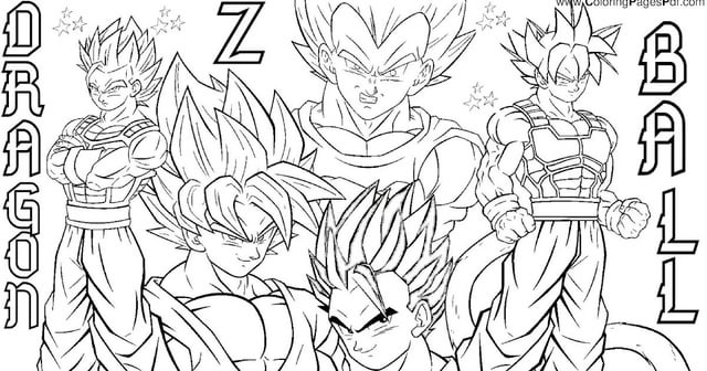 Dragon ball z coloring pages rcoloringpagespdf