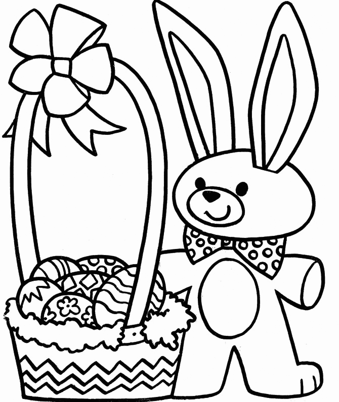 Easter basket coloring pages