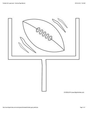 Football with a goal post