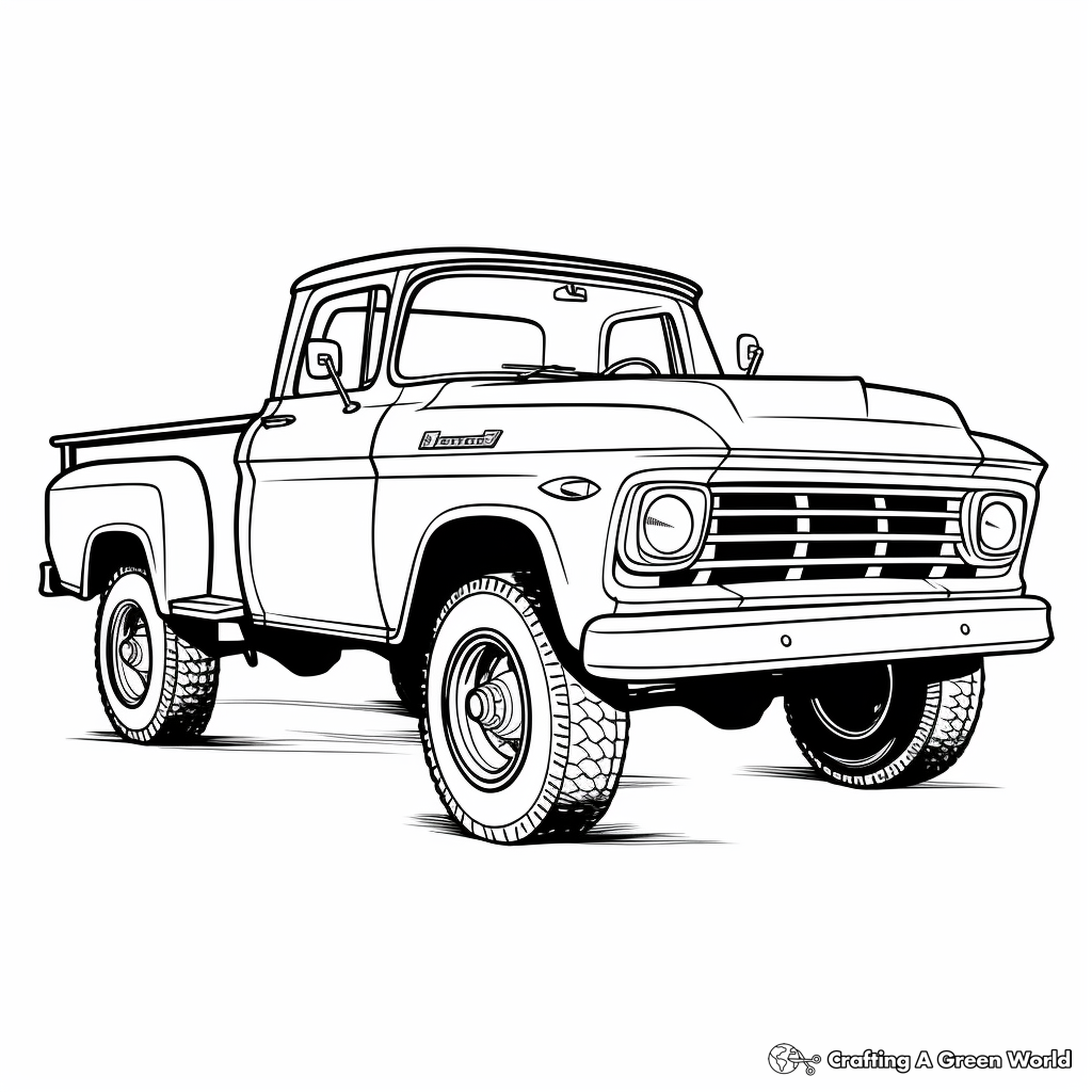 Old truck coloring pages
