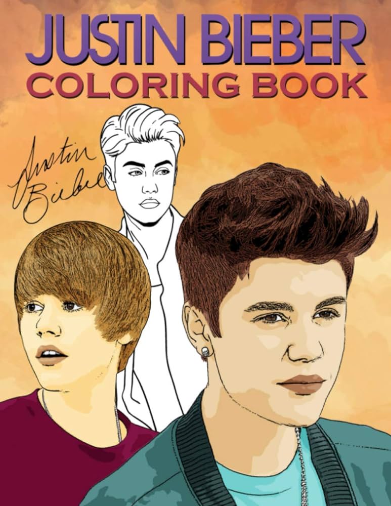 Justin bieber coloring book prince of pop coloring book for adults kids and all fans by