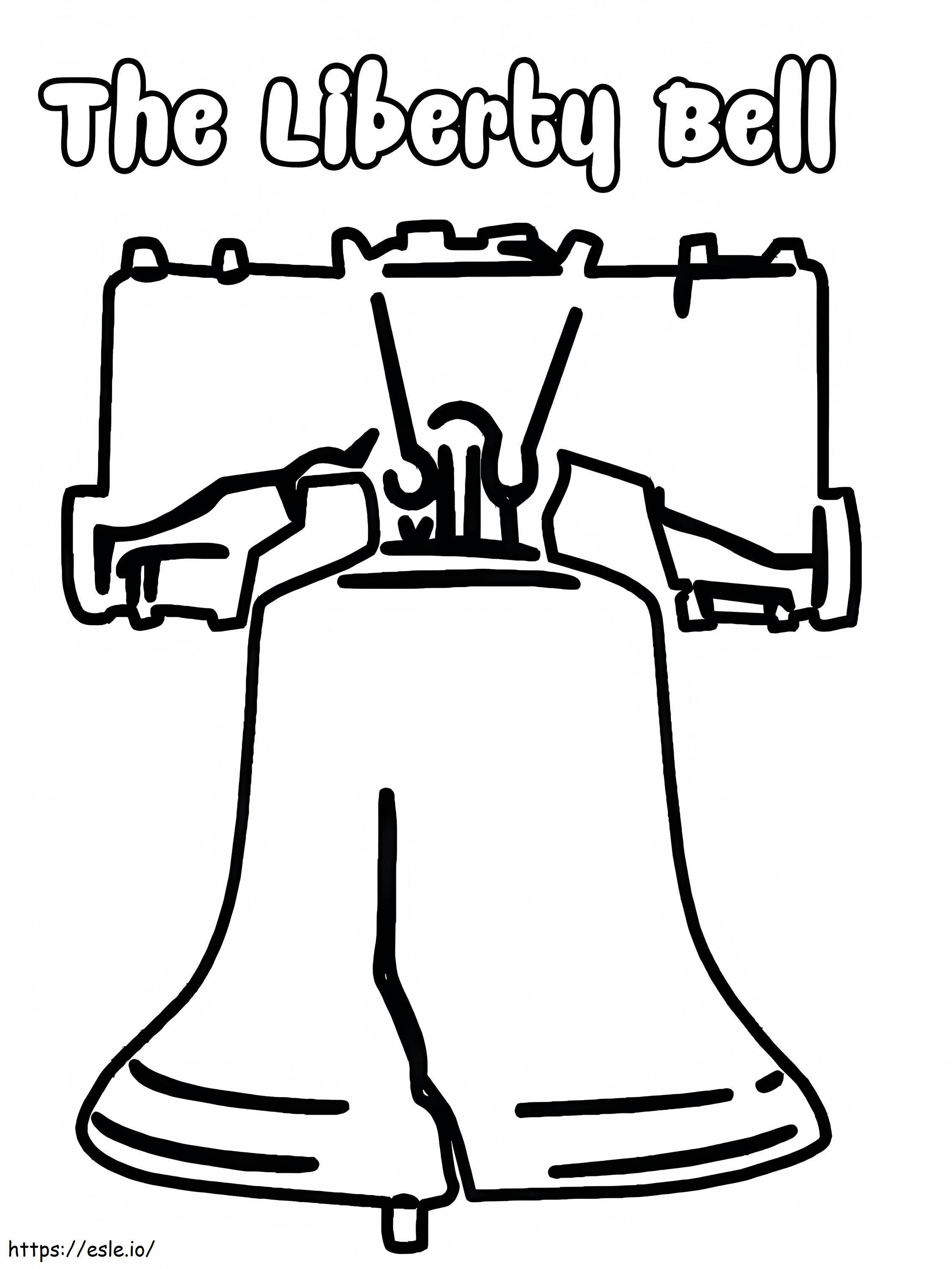Free liberty bell coloring page