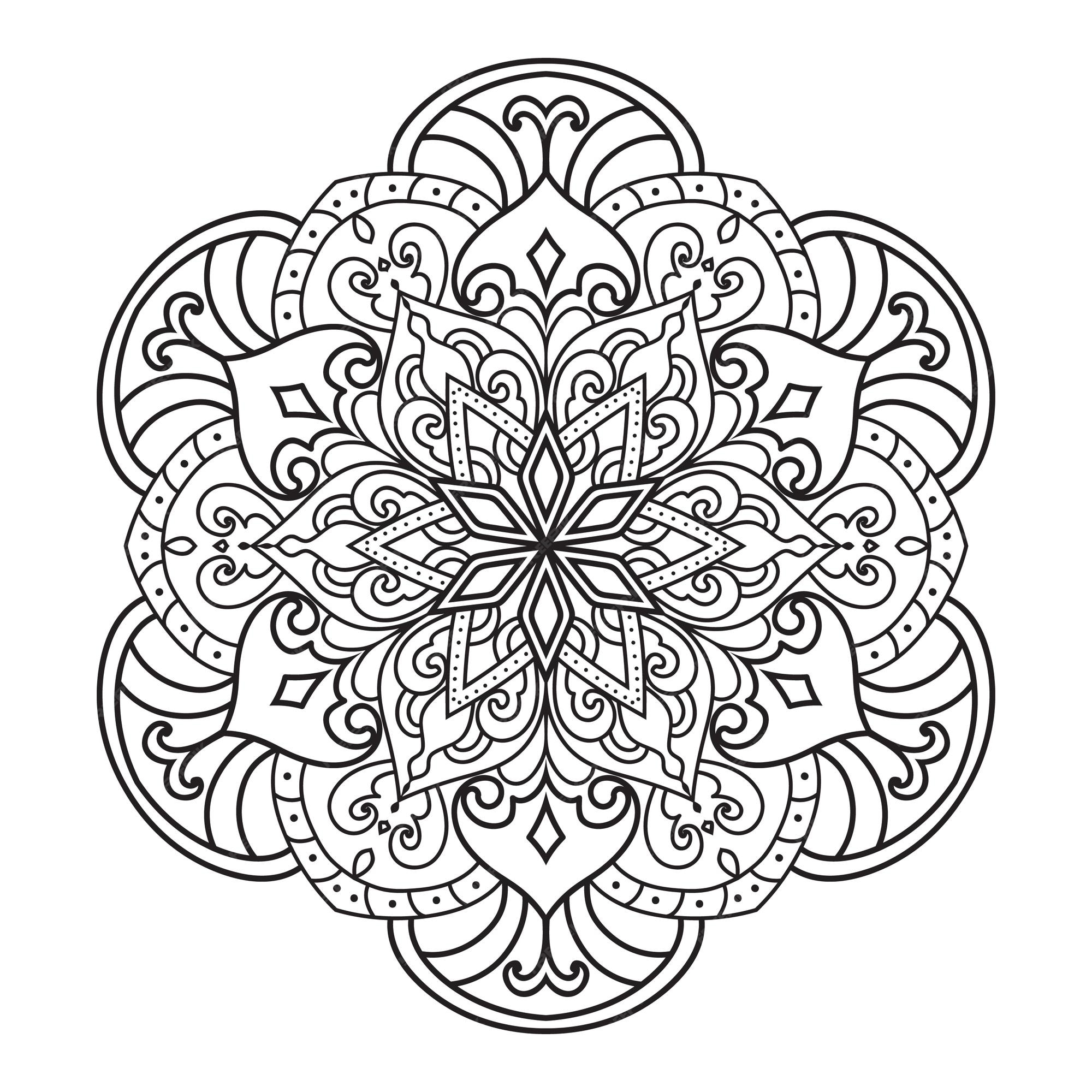 Premium vector mandalas for coloring book color pagesanti