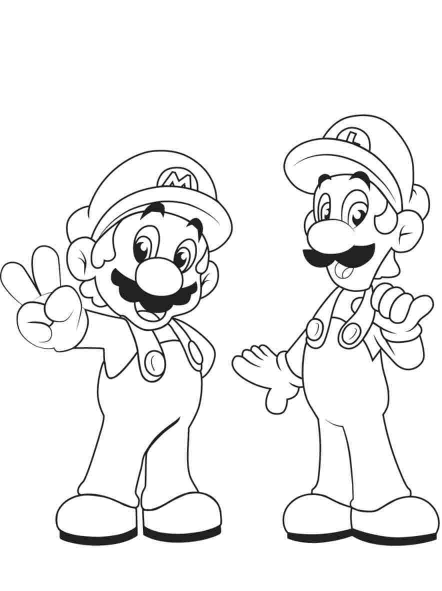 Luigi coloring pages printable for free download