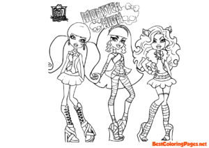 Monster high coloring pages