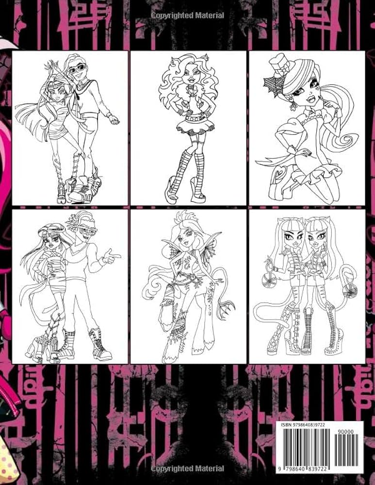 Monster high coloring book great monster high coloring book for kids and all fans over monster high illustrations by