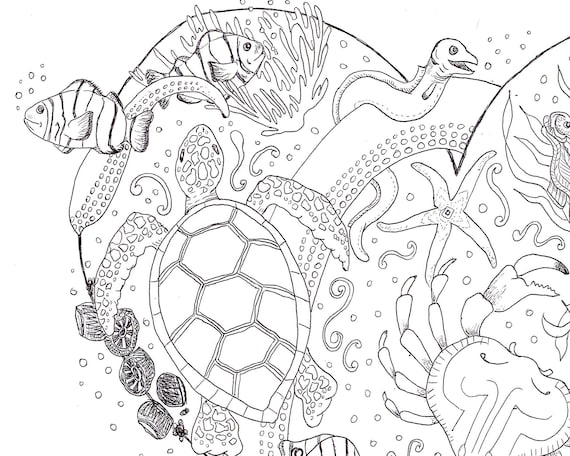 Animal coloring nature coloring page adult coloring page printable coloring colouring pages animal art forest art coloring set