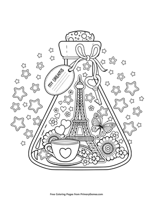 Paris city of love coloring page â free printable pdf from