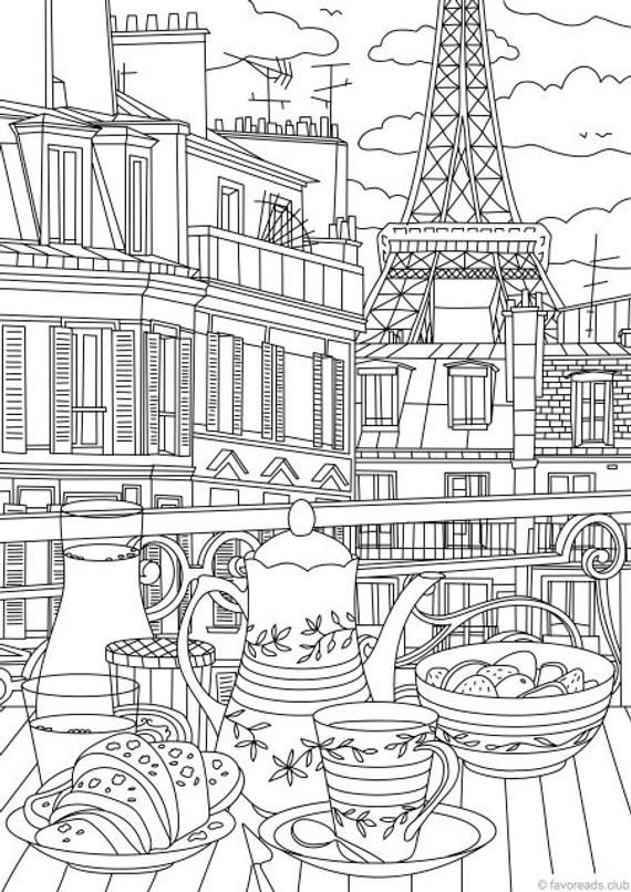 Paris printable adult coloring page from favoreads coloring book pages for adults and kids coloring sheets coloring designs