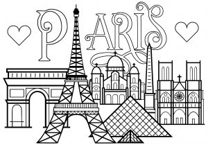 France paris eiffel tower and buildings