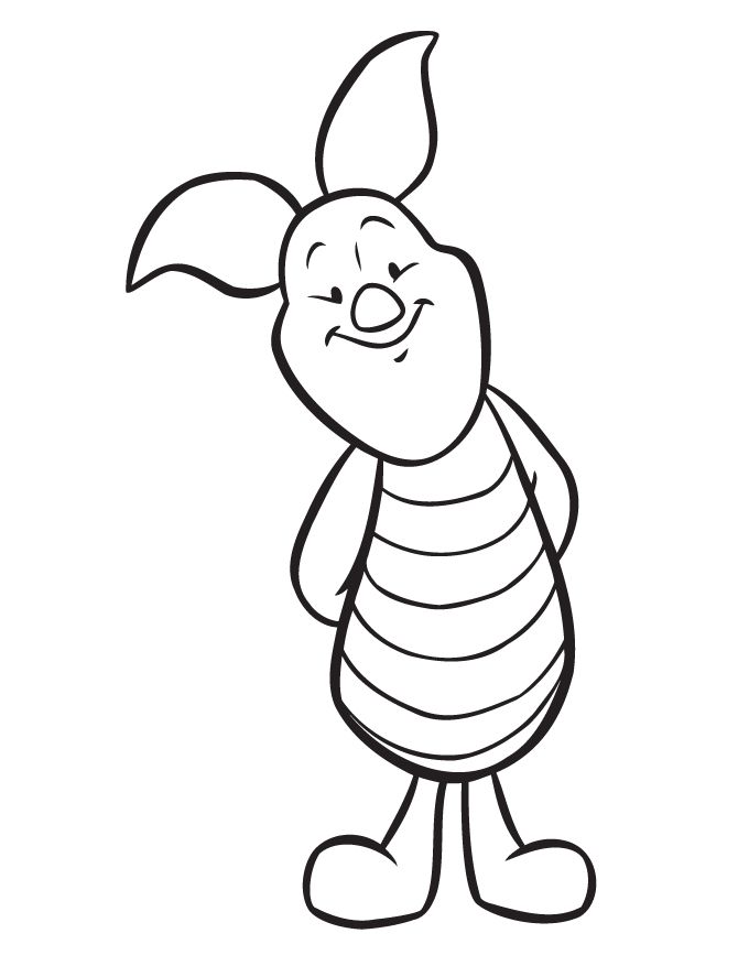 Winnie the pooh cute piglet coloring page hm coloring pages