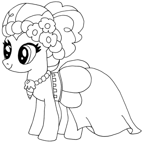 Pinkie pie coloring page free printable coloring pages