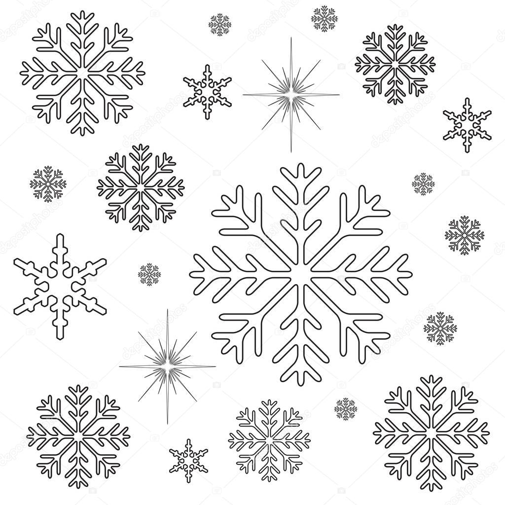 Snowflakes christmas coloring page stock photo by smk