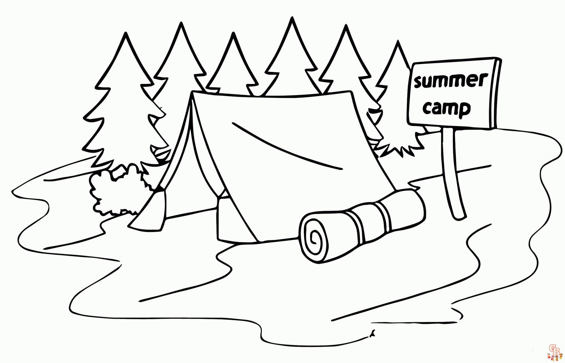 Printable tent coloring pages free for kids and adults