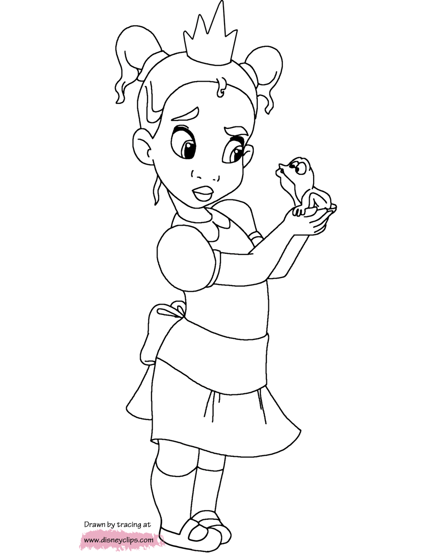 Disneys little princesses coloring pages