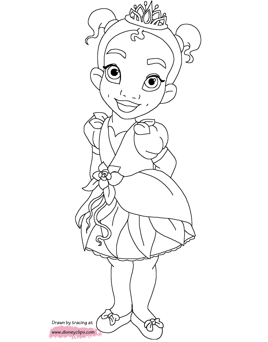 Disneys little princesses coloring pages