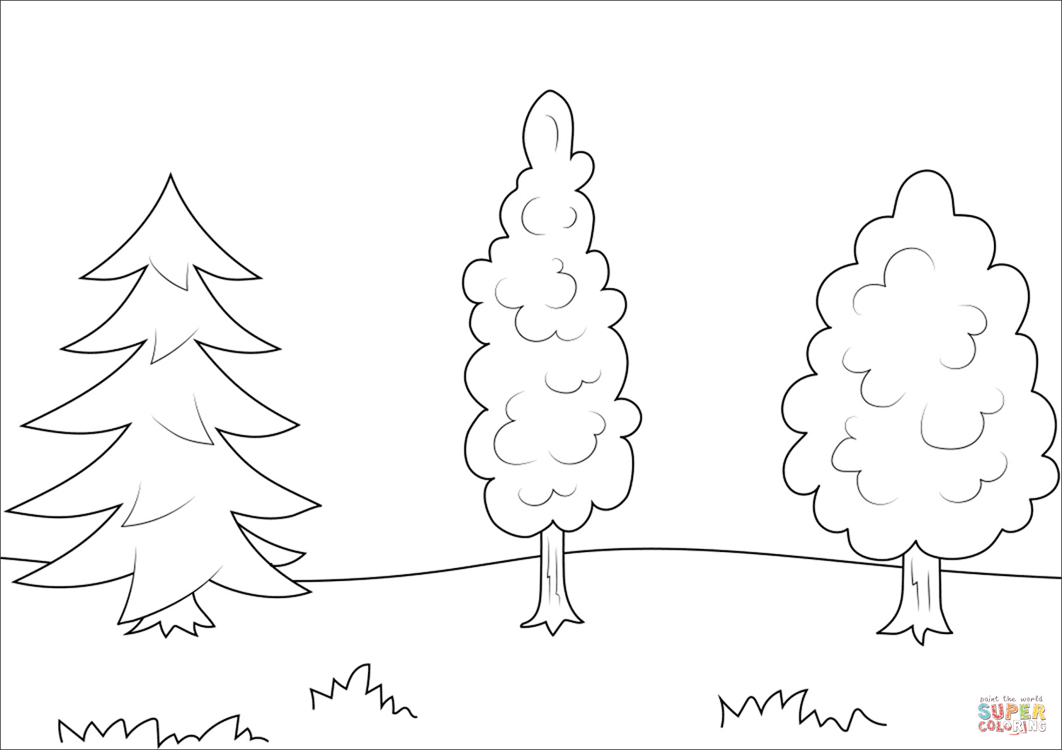 Trees coloring page free printable coloring pages