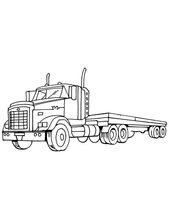 Semi truck coloring page