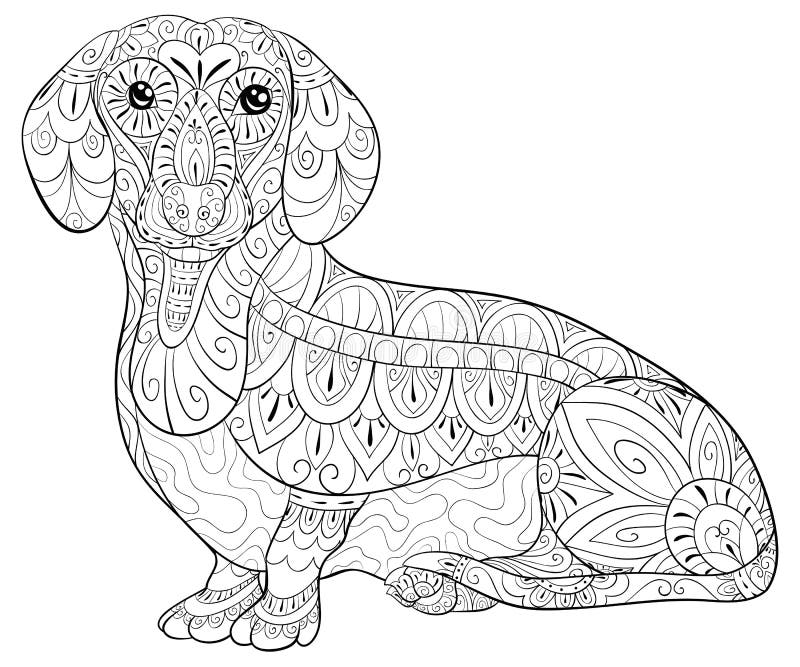 Coloring dachshund stock illustrations â coloring dachshund stock illustrations vectors clipart