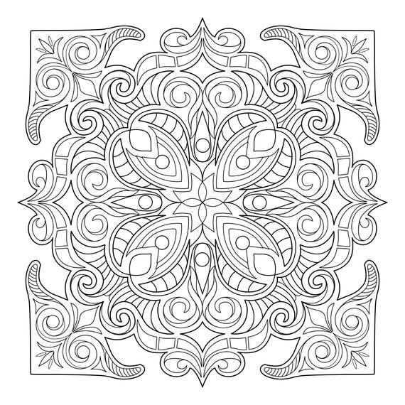 Buy mandala coloring pages printable art downloadable mandalas mandala madness coloring book no online in india