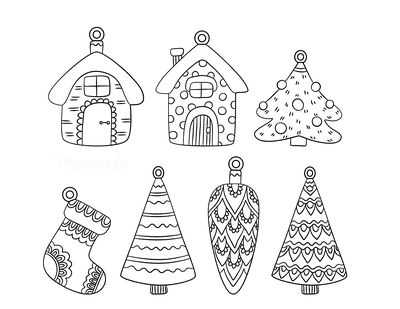 Christmas tree coloring pages for kids adults