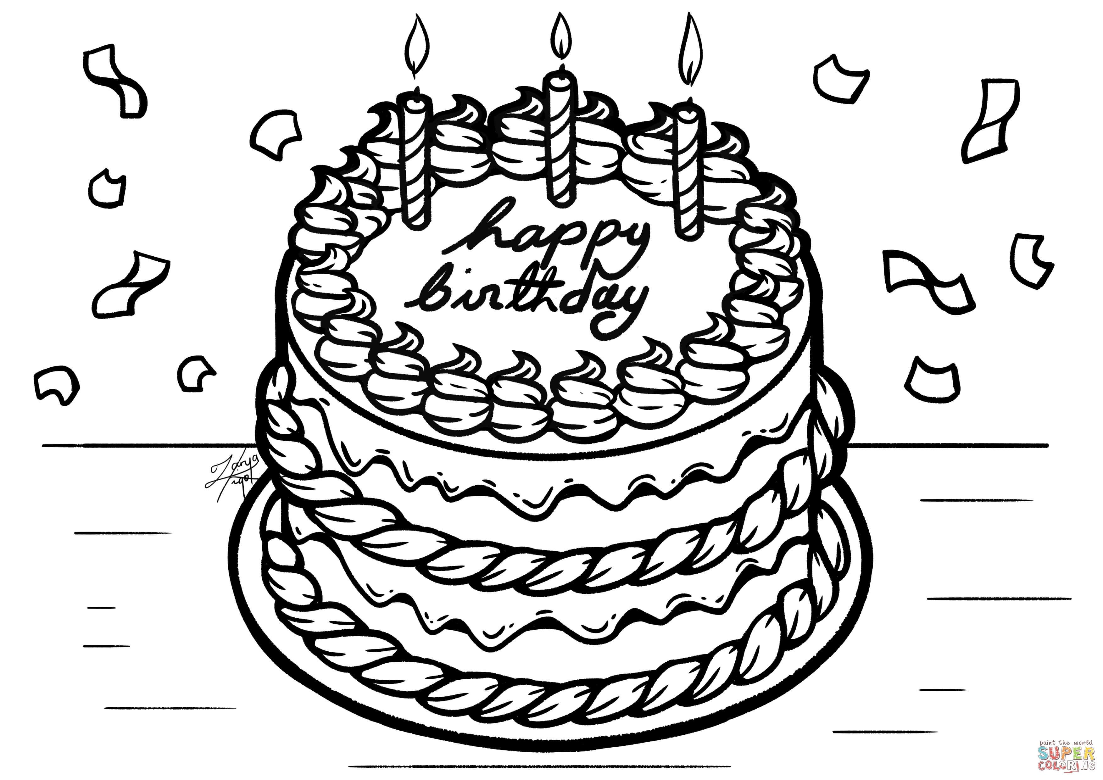Birthday cake coloring page free printable coloring pages coloring pages free printable coloring pages free printable coloring